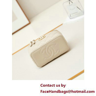 Chanel Lambskin, Resin  &  Gold-Tone Metal Clutch with Chain Bag AP3213 Beige 2025